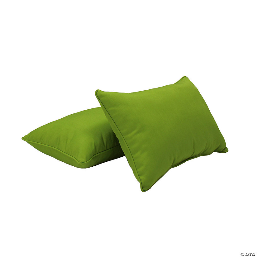 Presidio 12" x 20" Lumbar Indoor/Outdoor Pillow with Piping, 2-Pack - Lime Green Image