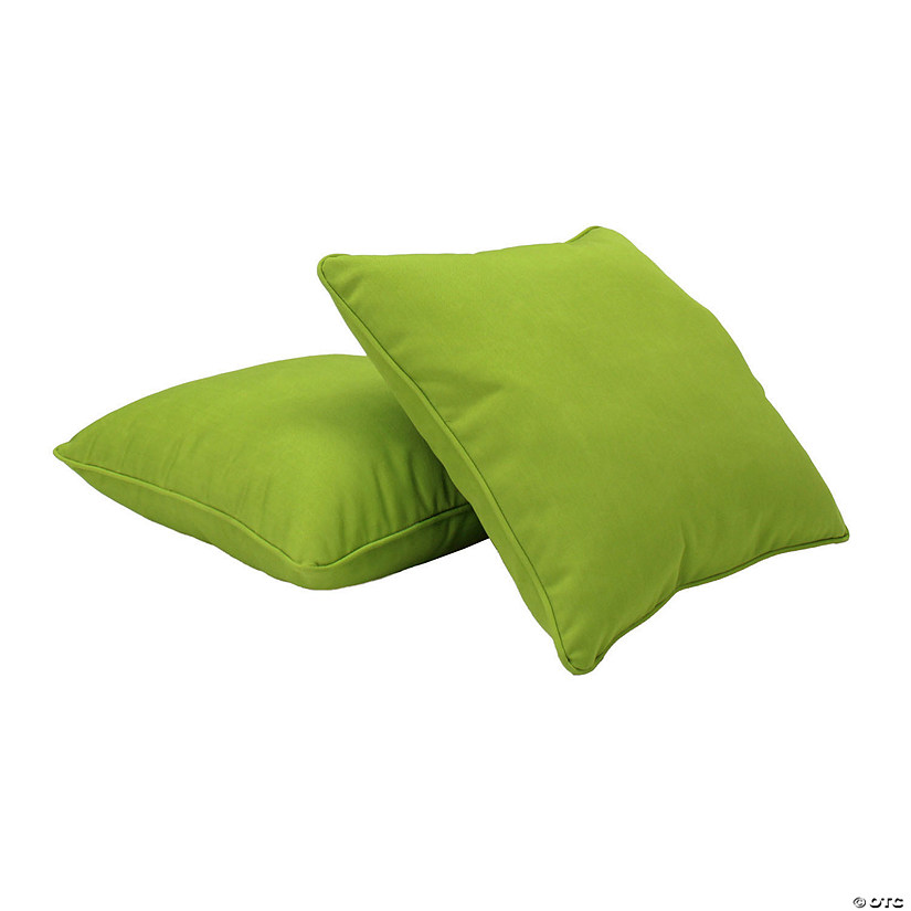 Presidio 18"x 18" Square Indoor/Outdoor Pillow with Piping, 2-Pack - Lime Green Image