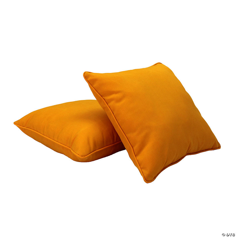 Presidio 18"x 18" Square Indoor/Outdoor Pillow with Piping, 2-Pack - Marigold Image