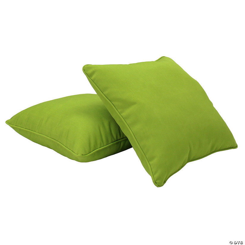 Presidio 24" x 24" Square Indoor/Outdoor Pillow with Piping, 2-Pack - Lime Green Image