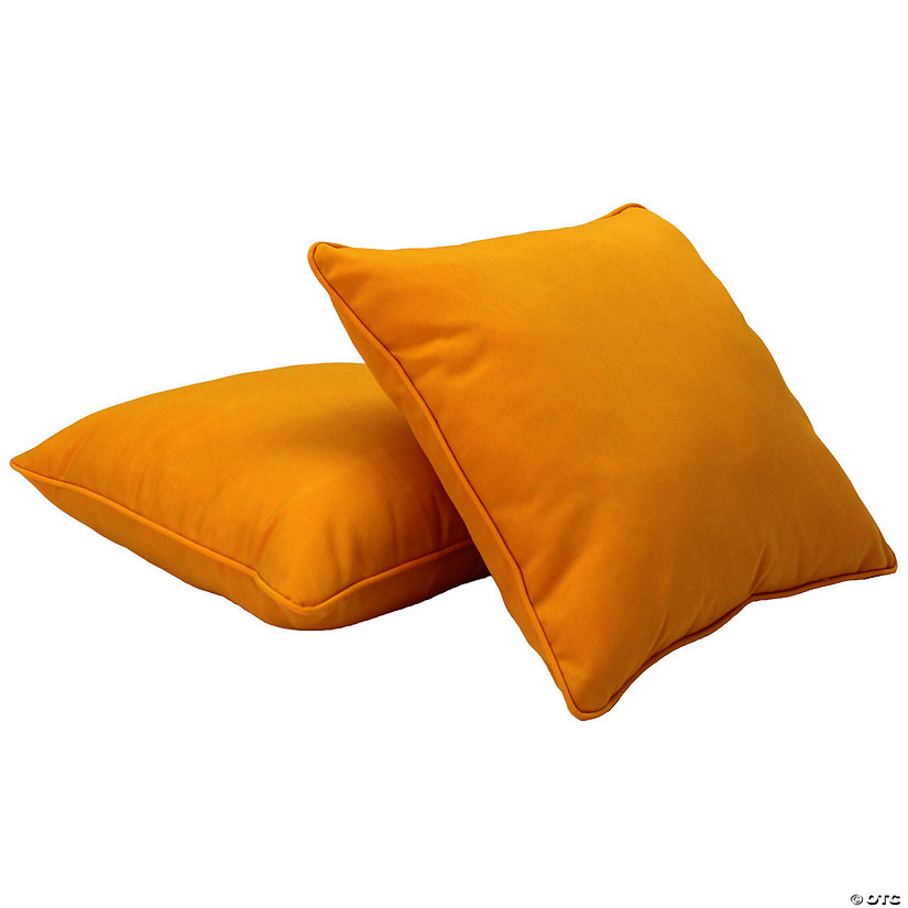 Presidio 24" x 24" Square Indoor/Outdoor Pillow with Piping, 2-Pack - Marigold Image