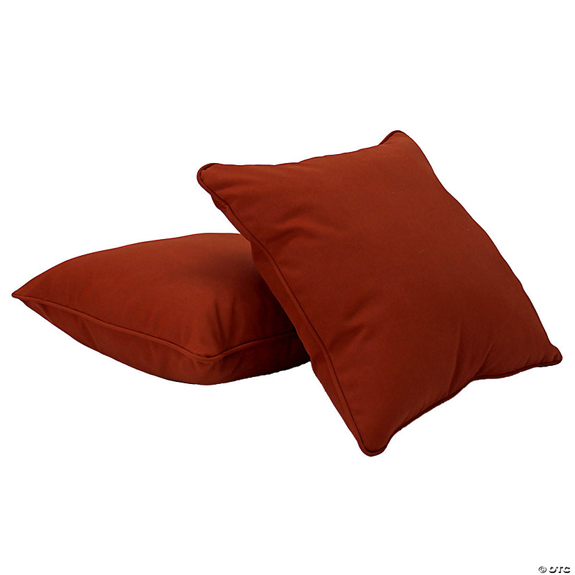 Presidio 24" x 24" Square Indoor/Outdoor Pillow with Piping, 2-Pack - Red Image