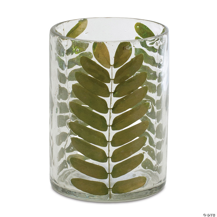 Pressed Leaf Votive Holder (Set Of 3) 3"D X 4"H Glass Image