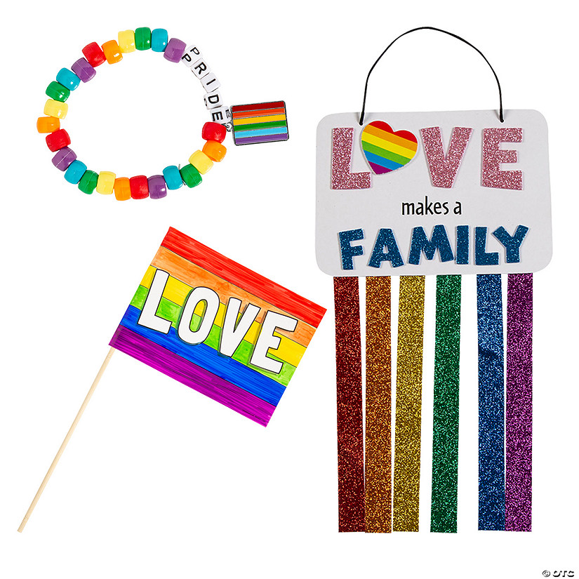 Pride Rainbow Activity &amp; Craft Assortment Kit - Makes 36 Image
