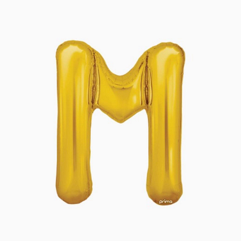 Prima - 16" - Gold - Foil Balloon 'M' Image