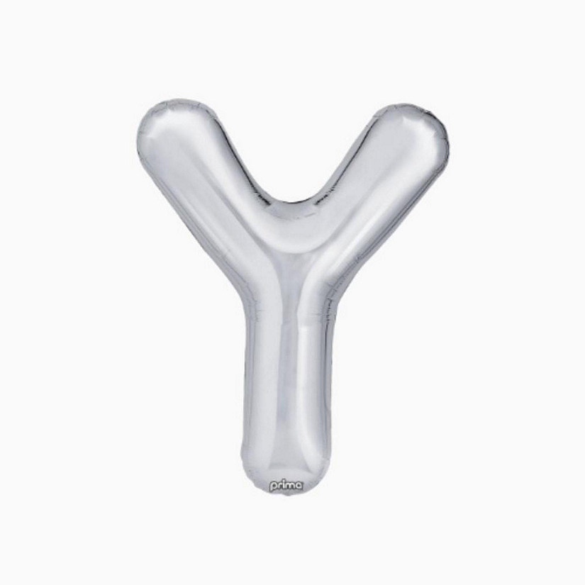 Prima - 16" - Silver - Foil Balloon Letter Y Image