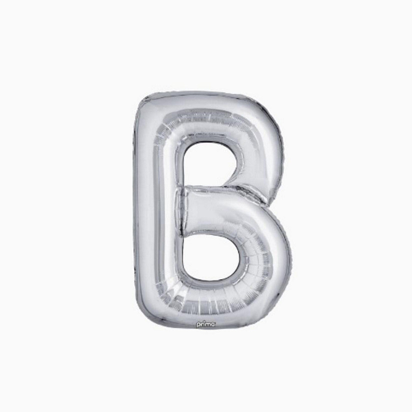 Prima - 16" - Silver - Foil Balloon Letters (Letter 'B') Image