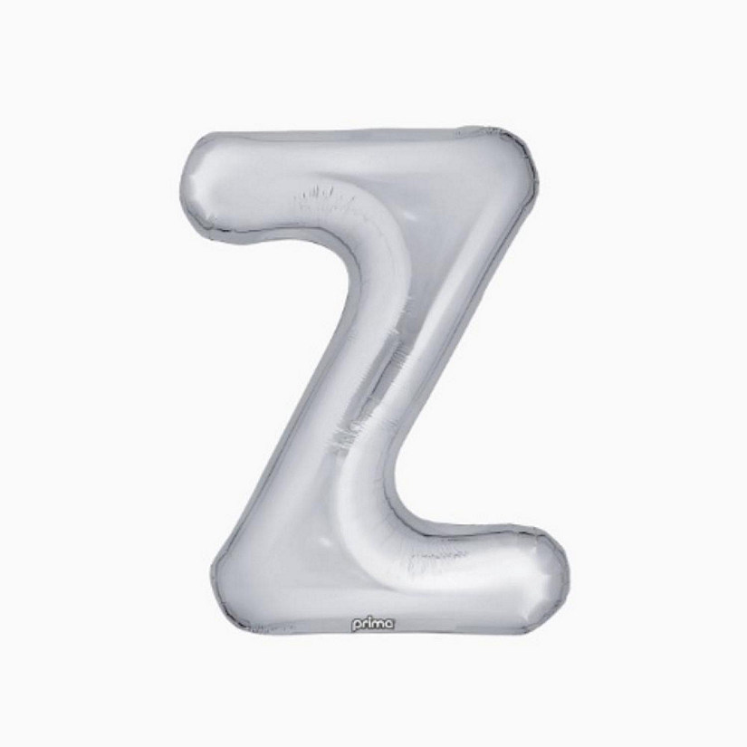 Prima - 16" - Silver - Foil Balloon Letters Z Image