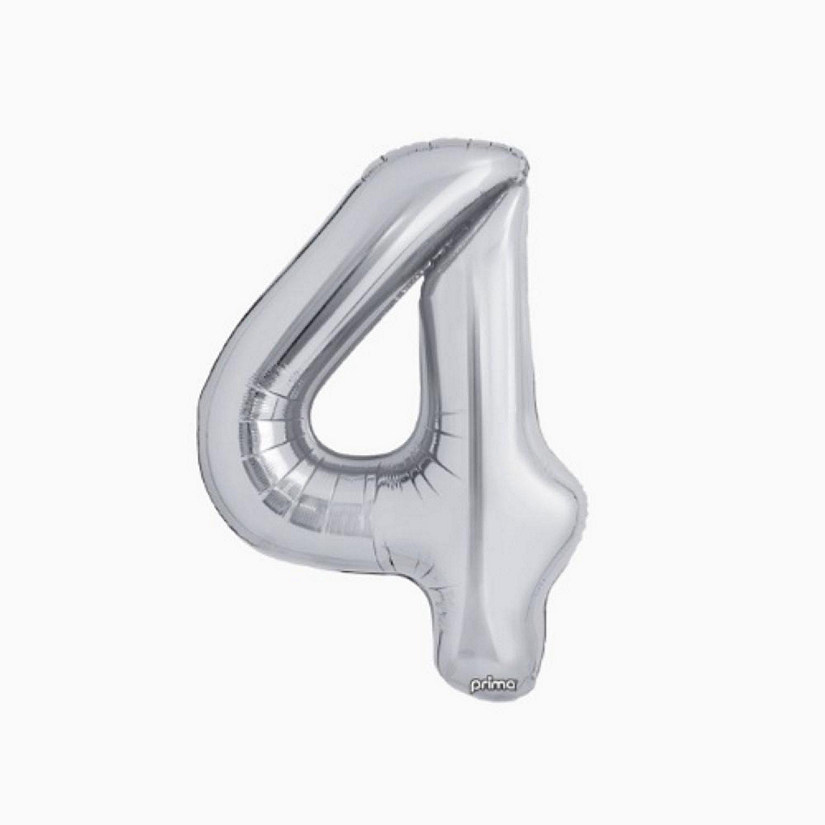 Prima - 16" - Silver - Foil Balloon Numbers Image