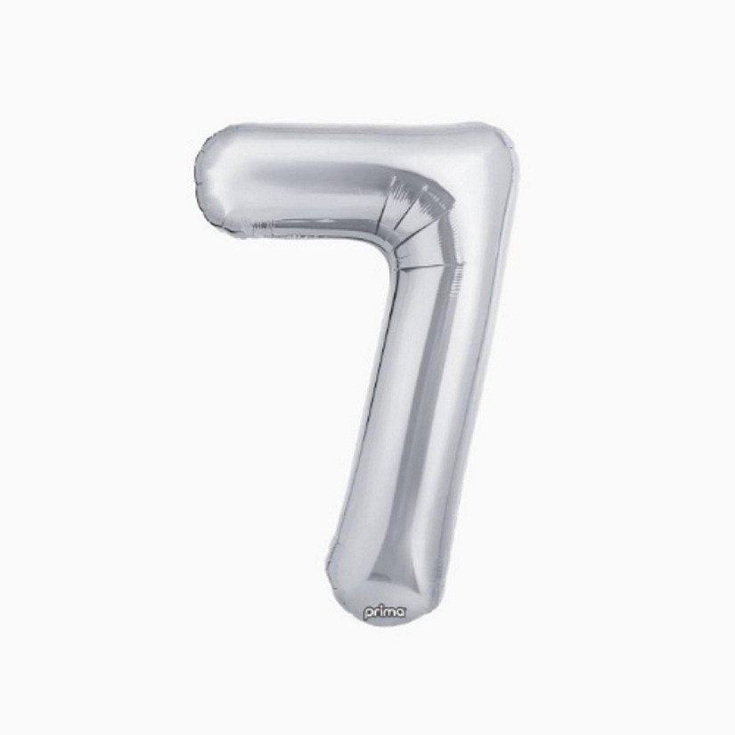 Prima - 16" - Silver - Foil Balloon Number Image