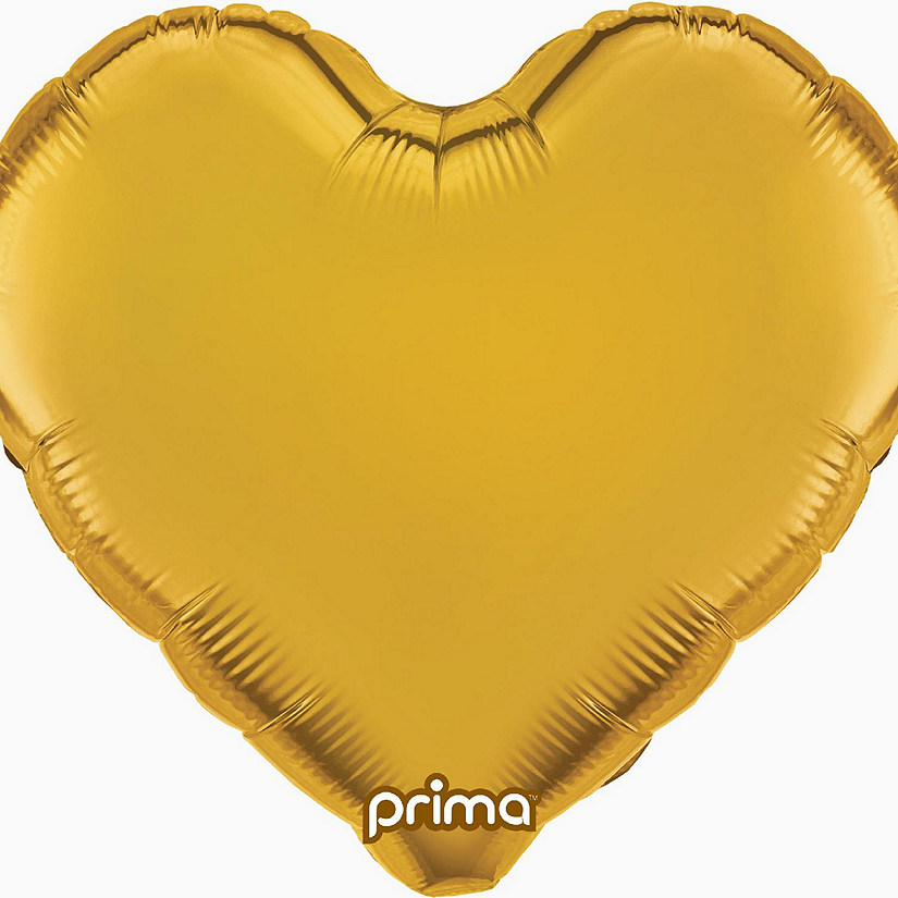 Prima - 18" - Gold - Heart Foil Balloon Image