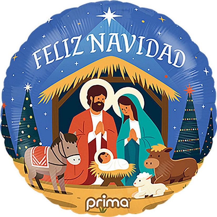 Prima - 18" - Multicolor - Feliz Navidad Foil Balloon Image