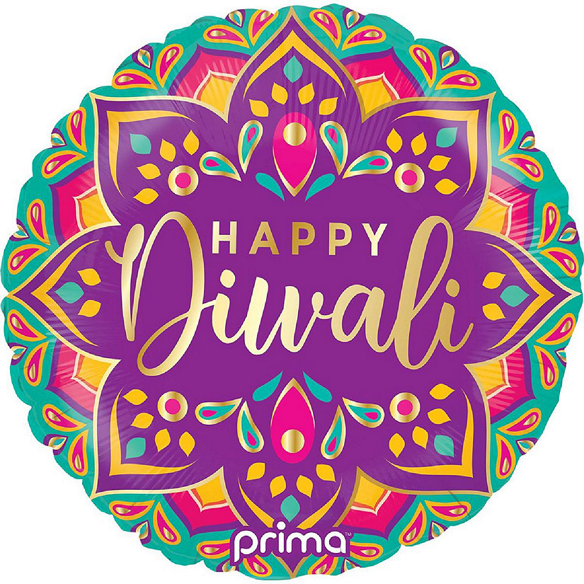 Prima - 18" - Multicolor - Happy Diwali Greeting Card Image