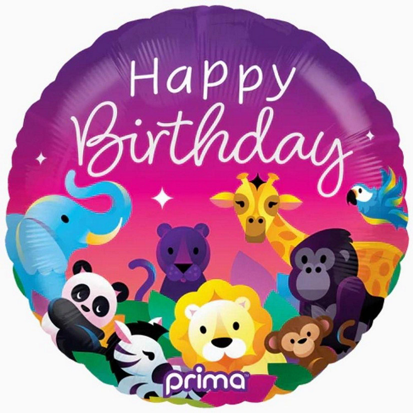 Prima - 18" - Multicolor - HBD Foil Balloon Image