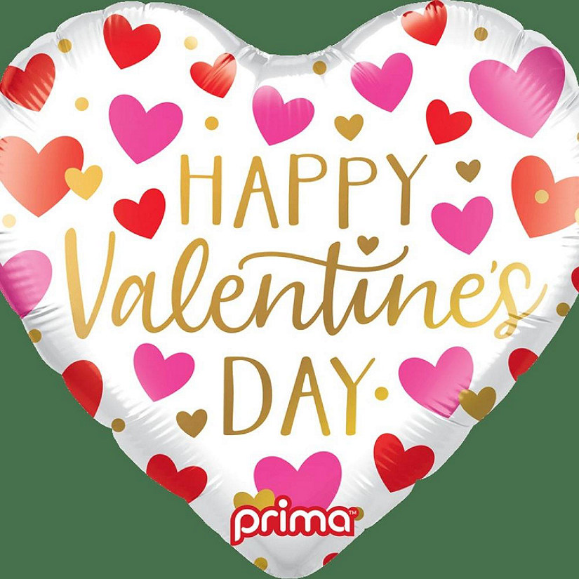 Prima - 18" - Multicolor - Heart Foil Balloon Image