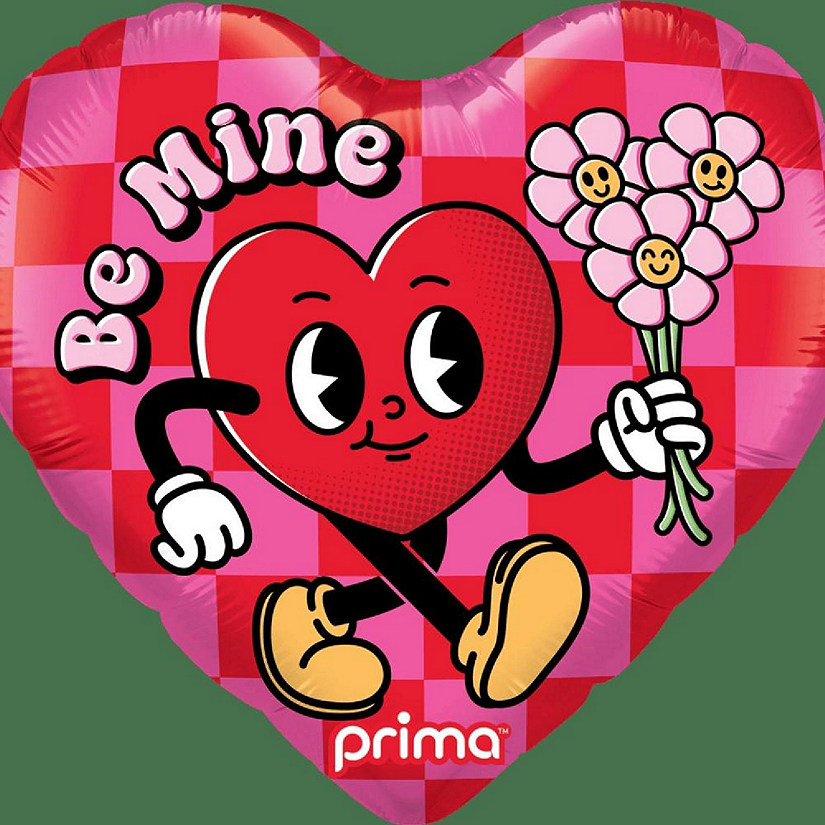 Prima - 18" - Multicolor - Heart Shaped Foil Balloon Image