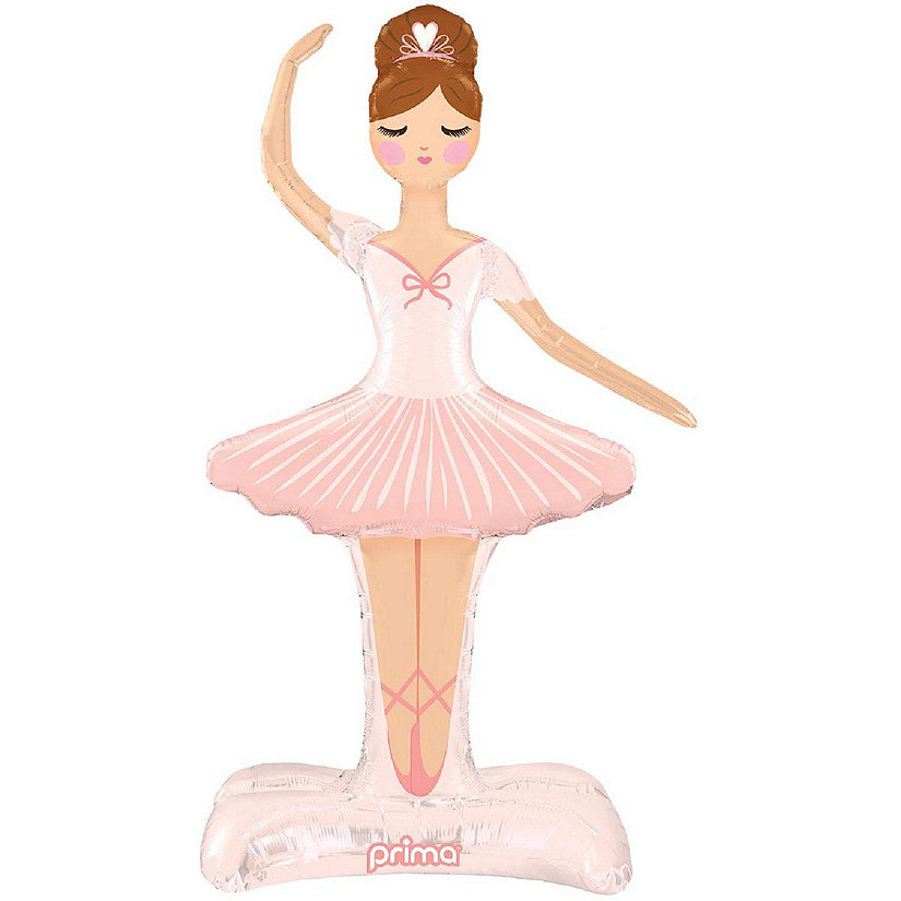 Prima - 49" - Multicolor - Standing Ballerina Shape Foil Balloon Image