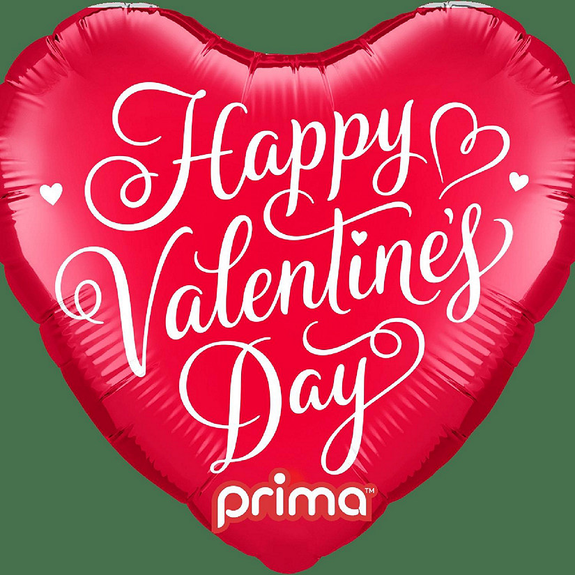 Prima - 9" - Red - Heart Shaped Balloon Image
