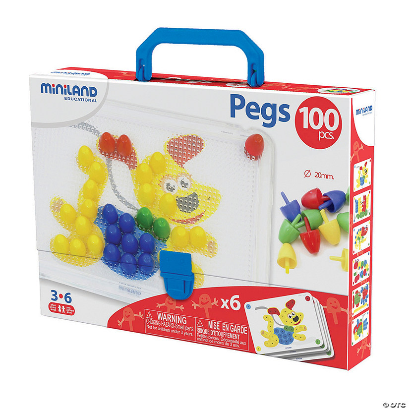 Primary Peg Sets, 3/4" Pegs, 100 pieces Oriental Trading