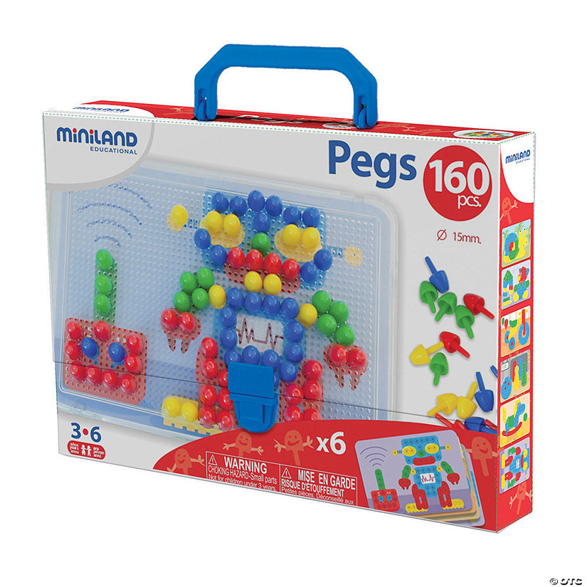 Primary Peg Sets, 5/8" Pegs, 160 pieces Oriental Trading