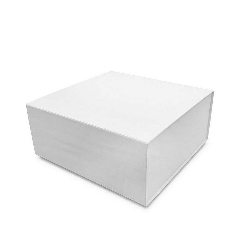 Prime Line Packaging- White Collapsible Gift Boxes with Lid Closure for Birthday Parties 15 Pack 14x14x6 Image
