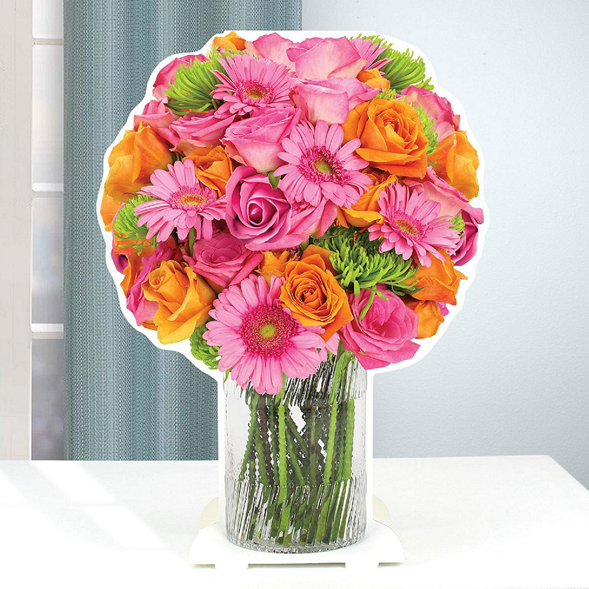 Prime Party Colorful Floral Tabletop Bouquet, Cardboard Cutout Image