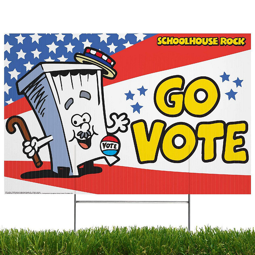 Prime Party Go Vote Schoolhouse Rock Voting Booth Yard Sign Image
