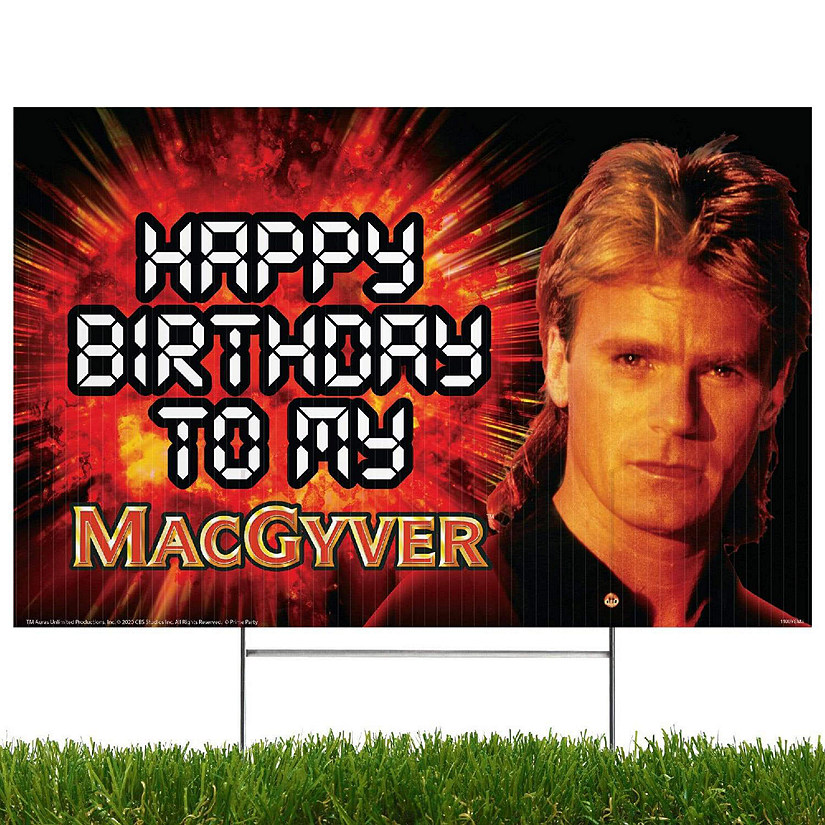 Prime Party MacGyver - Yard Sign with Lawn Stakes, Happy Birthday to My MacGyver Image
