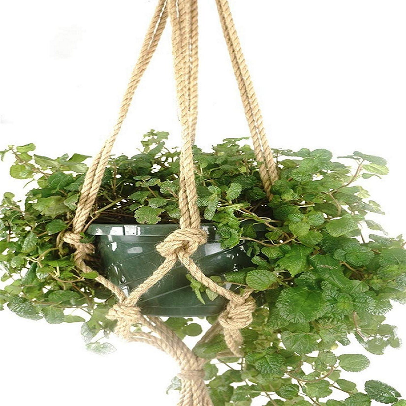 Primitive Planters Natural Knotted Rope Hanger for Hanging Baskets