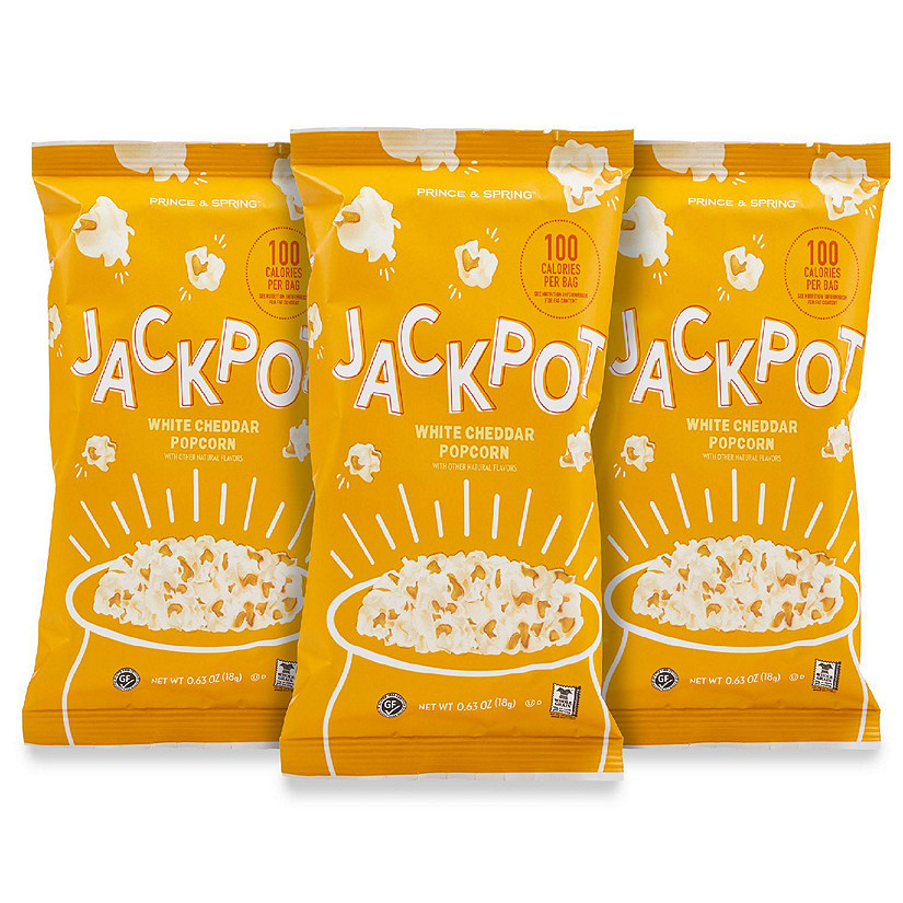 Prince & Spring Jackpot Popcorn White Cheddar 24 Bags Image