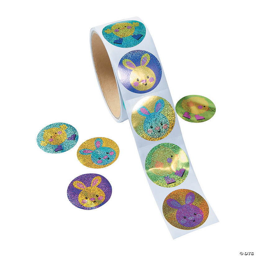 Prismatic Easter Bunny & Chick Sticker Rolls Discontinued