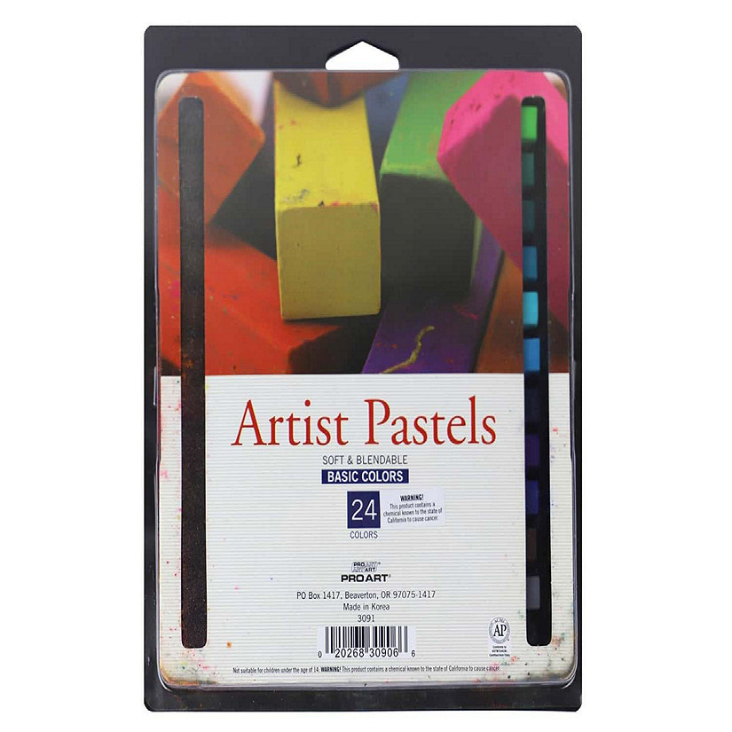 Pro Art Artists' Color Chalk Pastel Set (Brilliant Colors), 24