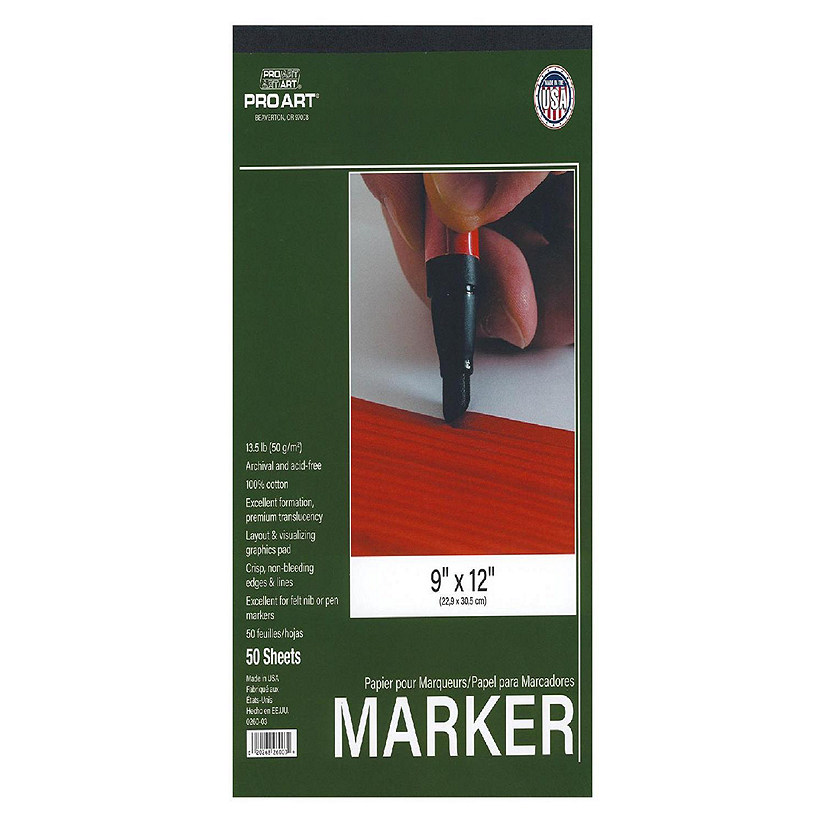 Pro Art Marker Paper Pad 9x12 50pc Image