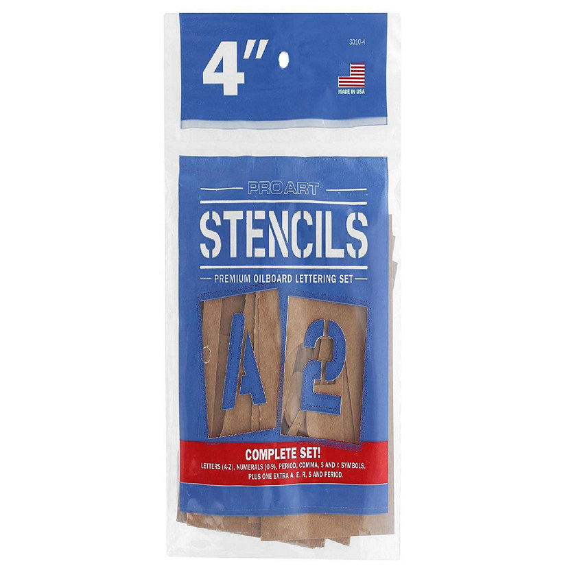Pro Art Oil Board Stencil Set 4" Image