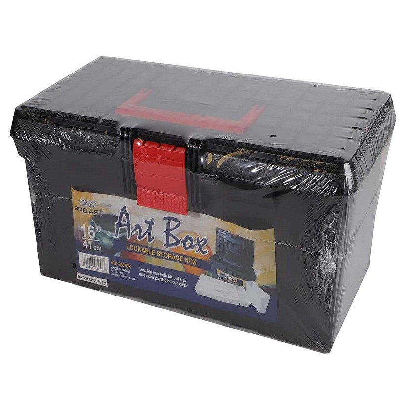 PRO ART Organizer Art Box, 16-inch Black Lockable