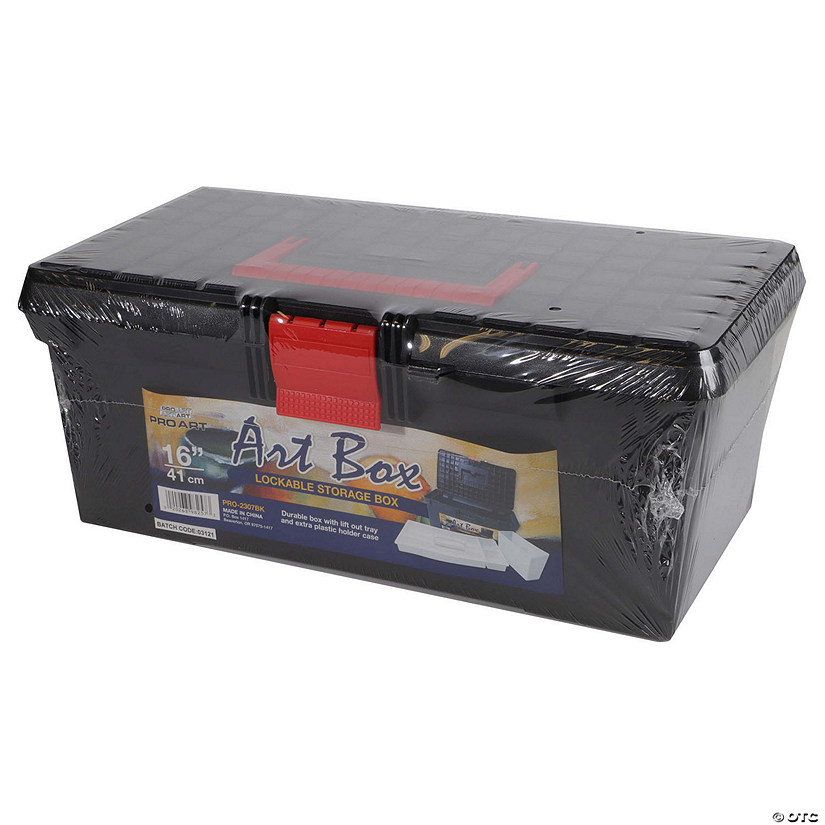 Pro Art Organizer Art Box 16" Lockable Black Oriental Trading