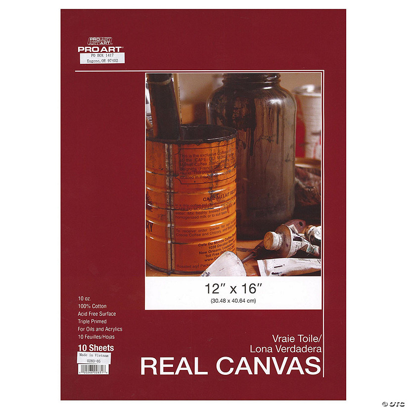 Pro Art Painting Pad Real Canvas 12x16 10pc Image