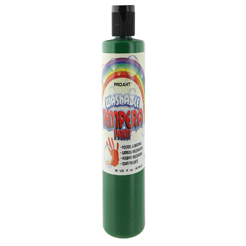 Pro Art Washable Tempera Paint 16oz Green Image