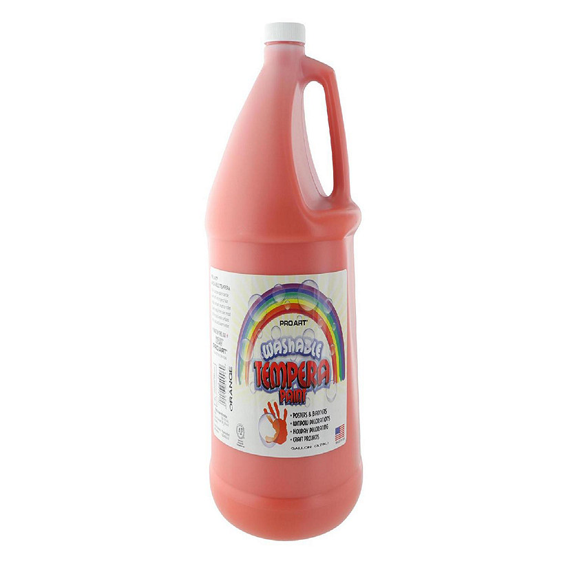 Pro Art Washable Tempera Paint Gallon Orange Image