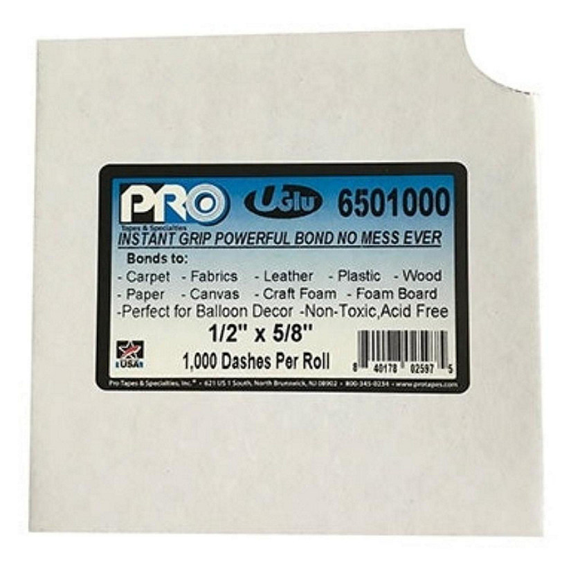Pro Tapes - 1/2" x 5/8" - White - Adhesive Strips Image