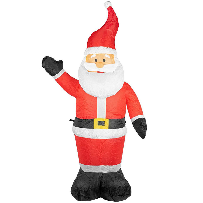 ProductWorks 84074 Candy Cane Lane Inflatable Santa Outdoor Display  7 Image