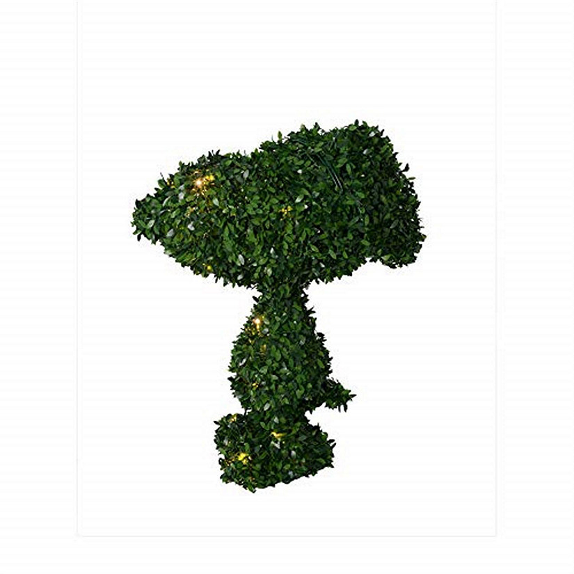 ProductWorks Peanuts Snoopy Character Pre-Lit 30 LED Lights Artificial Outdoor Topiary Yard Decor- 24 Image