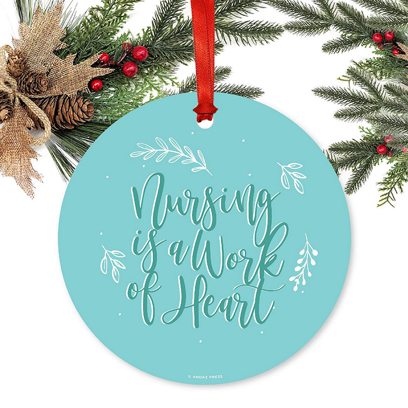 Professional Metal Ornament, Nurse Heart Image