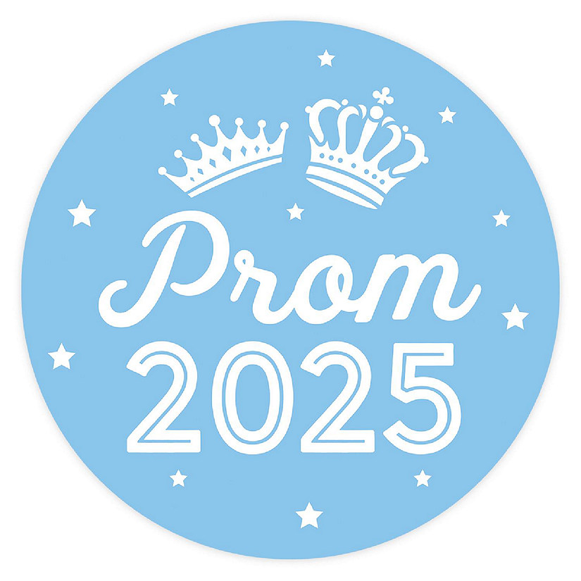 Prom Night Round Sticker Light Blue 40PC Image