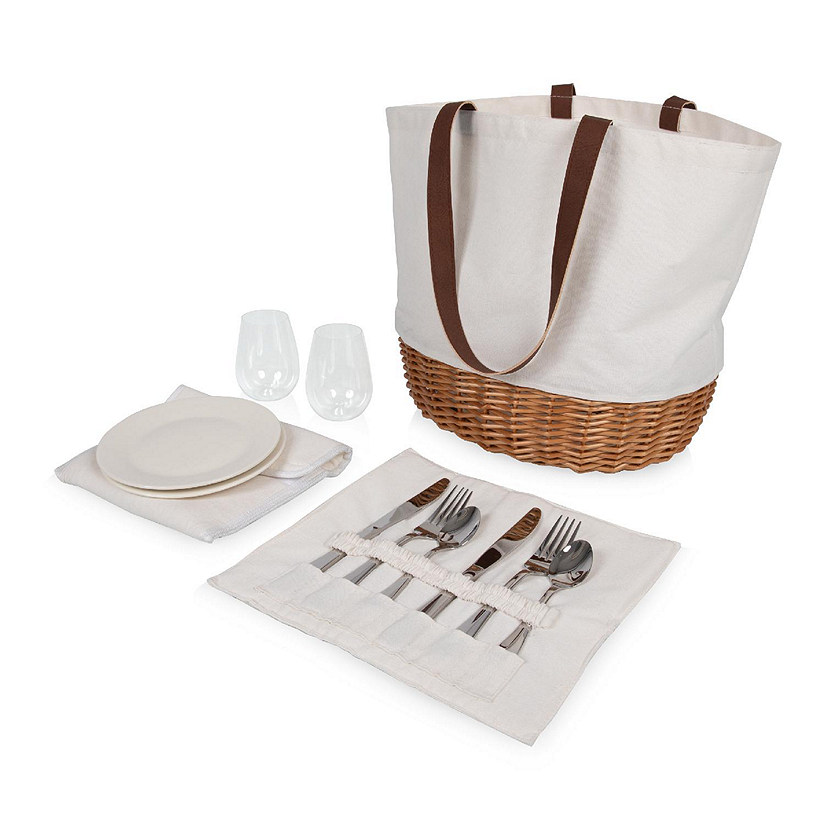 Promenade Picnic Basket - Beige Canvas Image