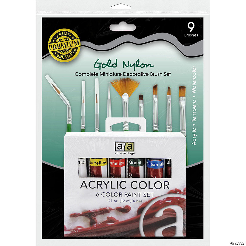Protege Brush Gold Nylon Acrylic Value Pack Image