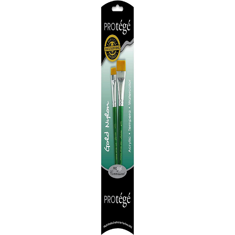 Protege Brush Set Gold Nylon Short Hand 2pc Image