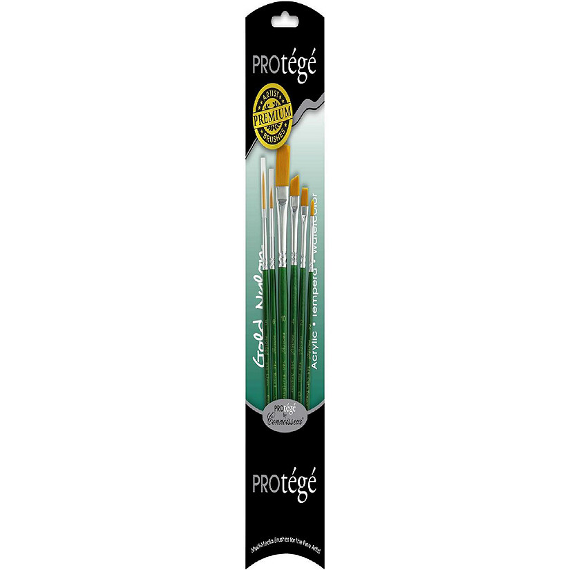 Protege Brush Set Gold Nylon Short Handle 6pc Image