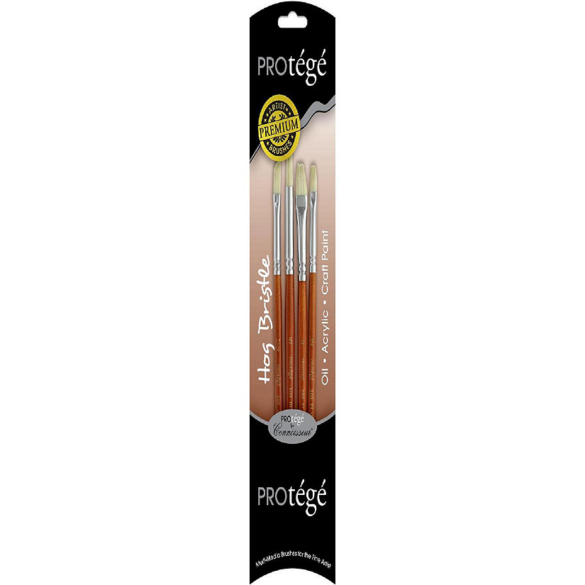 Protege Brush Set Hog Bristle Short Handle 4pc Image