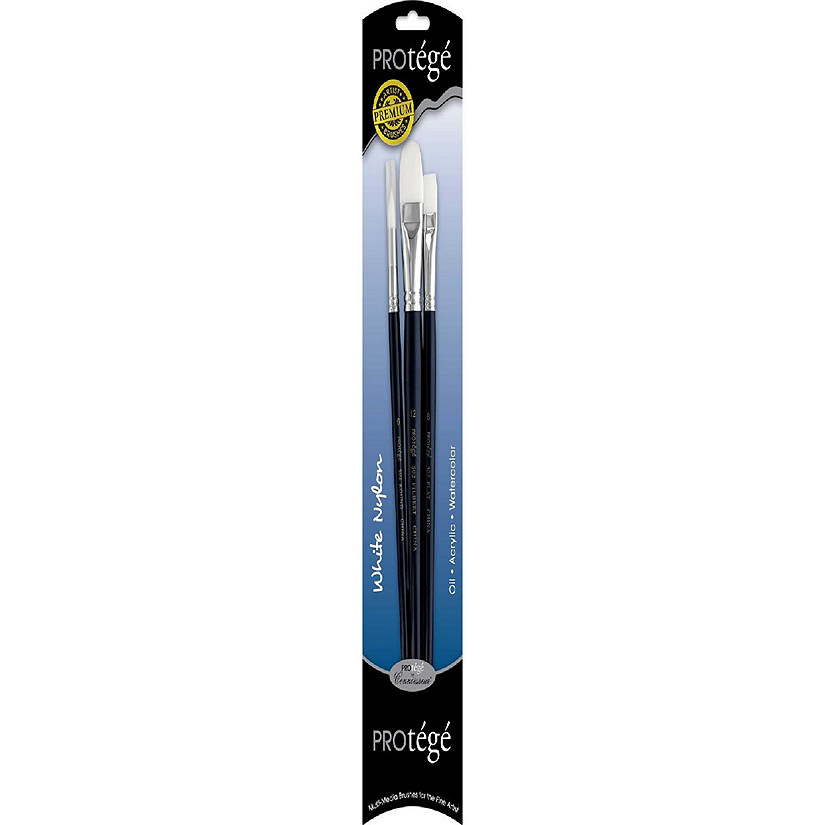 Protege Brush Set White Nylon Long Handle 3pc Image